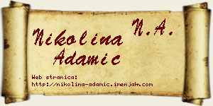 Nikolina Adamić vizit kartica